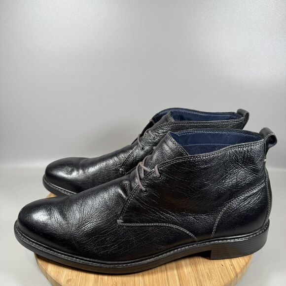 Cole Haan Grand.os Kennedy‎ Black Leather Chukka Boots Shoes C25717 Mens US 13 - Picture 3 of 8